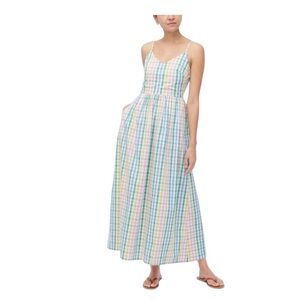 J. Crew Cotton Gingham Maxi Dress Size 10